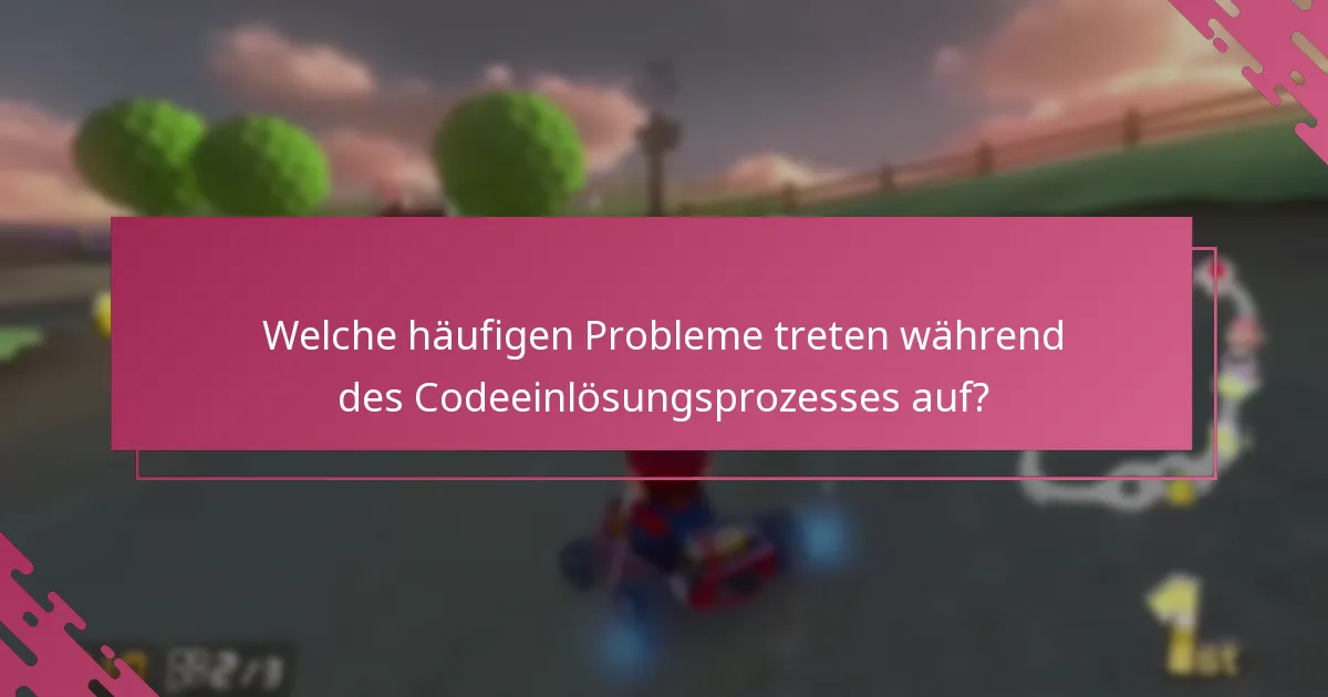 Welche häufigen Probleme treten während des Codeeinlösungsprozesses auf?